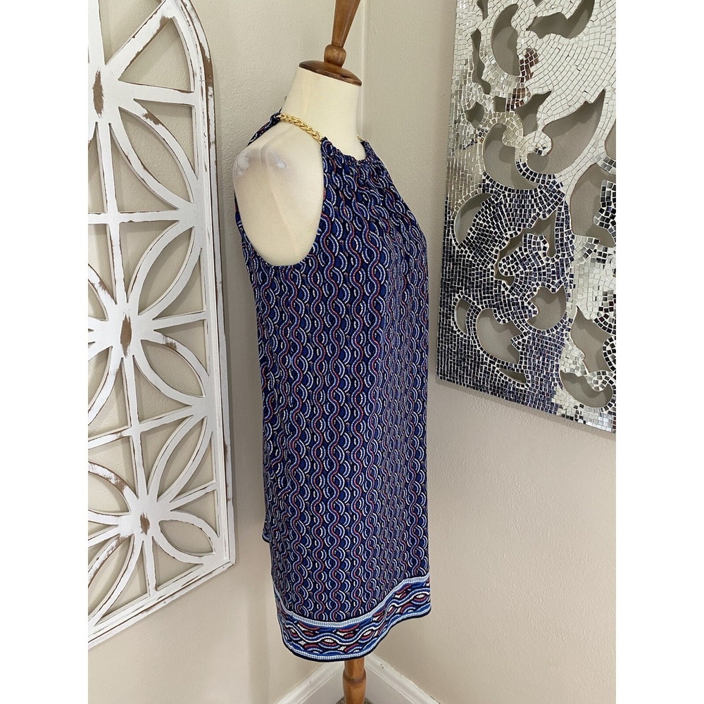 MICHAEL KORS medium PRINTED STRETCH CHAIN STRAPS SLEEVELESS SHIFT DRESS - Picture 3 of 7